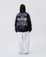 ロゴパッチバーシティジャケット/BSR2223FWJK020 DFR LOGO PATCH VARSITY JACKET BLACK