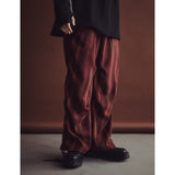 サイドシャーリングダブルストラップパンツ / SIDE SHIRRING DOUBLE STRAP PANTS_RD