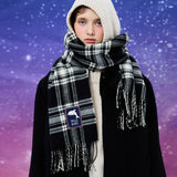 ドルフィンレーベルチェックマフラー / Dolphin label check muffler