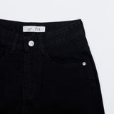 セミワイドフィットデニムパンツ/SEMI WIDE FIT BLACK+WHITE DENIM PANTS [17723]