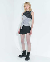 チェーンリンクレイヤードトップ / Chain Link Layered Top _ Grey