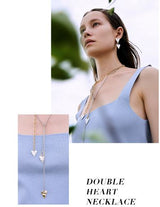 Double heart necklace (6567228407926)