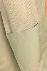 アシンメトリーウェーブジップジャケット / ASYMMETRIC WAVE ZIPPED JACKET-EARTHY GREEN