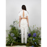 バックレースアップトラックトップ / BACK LACE-UP TRACK TOP - WHITE