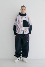 ロイヤルフリースフードジャケット / BSR2223FWJK102 ROYAL FLEECE HOODED JACKET BIG BEAR RABBIT PURPLE