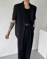 CR スローリネンワイドスラックス / CR Slow Linen Wide Slacks (2 colors)