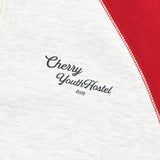 COLOR MIX RAGLAN HOODIE ZIP UP [RED]