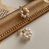 フレッシュウォーターパールフラワーボールゲストシルバーニードルピアス / ori Freshwater Pearl Flower Ball Guest Silver needle Earrings