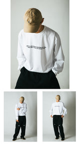 DAKYAM 2023 A/W Words to Live By Tee Life モットーテキストロングTシャツ