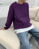 ブラッシュウールラグランニット/CR Brush Wool Raglan Knit (4 colors)