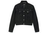 Black denim tracker jacket