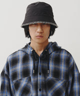 CHECK SHIRT HOODIE (BLUE)