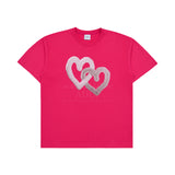 ファジーハートアートワーク半袖Tシャツ