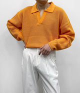 ハッチカラーニットウェア/SK Hacchi Collar Knitwear (4 colors)