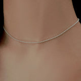 シルバーテニスネックレス / silver tennis necklace (yellow gold plated / platinum gold plated)