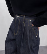 ピュアアンダイ2タックワイドパンツ / LN Pure undyed two-tuck wide pants