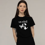 フォーデイアウトロゴバタフライスリムショートスリーブTシャツ/FOR DAYOUT Logo Butterfly Slim Short Sleeve Tee
