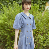 ピグメントボタンロングドレス/Pigment Double Button Long Dress (SUMMER)