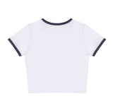 リンガークロップTシャツ / 0 5 clut studio ringer crop t-shirt - NAVY