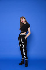XストリングクロップドTシャツ / TOP(4653) X-string cropped tee