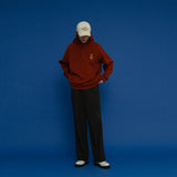 ボタンフリースフーディー/BUTTON FLEECE HOODIE_BRICK ORANGE