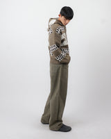 リープワイドピーチナッピングコットンパンツ/leap wide peach napping ccotton pants 2color