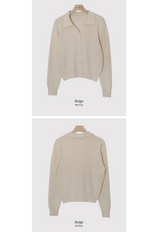 FNソフトコットン衿ニットカーディガン(4color)