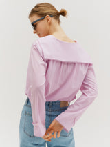 Sailor lace blouse - Lilac (6682206371958)