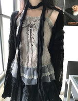 Romantic loose twisted shawl cardigan