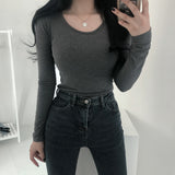 フリースドスクープネックトップ / Fleeced Scoop Neck Top