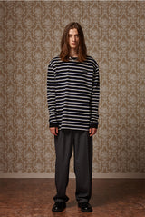 Multi stripe long sleeve T - White/Blue/Black (4622115176566)