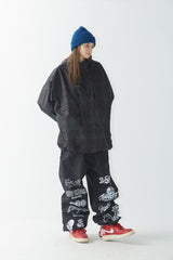 ワイドフーディージャケット/BSR2223FWJK050 WIDE HOODED JACKET CHECK