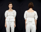 Magnolia puffy cotton blouse (6569462497398)