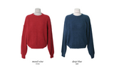 [SHOPPERMADE] ふんわりウール混紡ニット (4color)