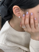 [92.5silver]コットンパールピアス