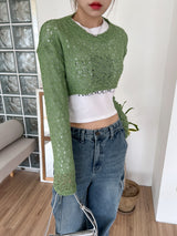 フロンクロップニット/Flon Crop Knit (4color)