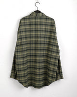 Gaten brushed check long-sleeved shirt