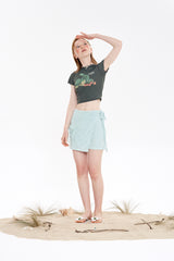 グラフィックポイント半袖ラッシュガード / GRAPHIC POINT SHORT SLEEVE RASHGUARD [CHARCOAL]