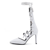Strap Stiletto Heel(White)