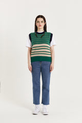 HONEY COMB KNIT VEST_GREEN (6680839782518)