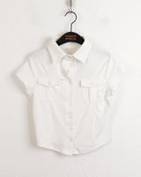 Syots Slim Fit Collar Cotton Pocket Short Sleeve Shirt
