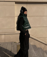 2WAYレザーベストダウン