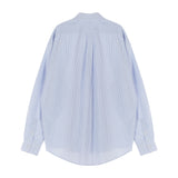 VZロゴビックオーバーフィットオックスフォードストライプシャツスカイブルー/VZ Logo Big Over Fit Oxford Stripe Shirt Skyblue (6683362787446)