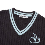 ミドルチェリーVネックニット／MIDDLE CHERRY V-NECK KNIT [CHARCOAL]