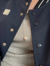 (silver925) Brush long necklace