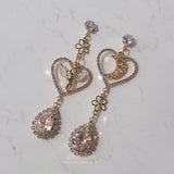 ムーンアンドベイビーエンジェルピアス / Moon and Baby Angel Piercing - Champagne Pink