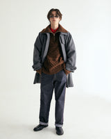 UNISEX MERINO WOOL CABLE KNIT ZIPUP M - MOCHA (6636048285814)