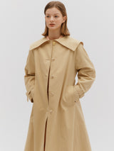 Sailor trench coat - Yellow beige (6682592215158)