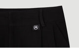 ポイントラベルWタックワイドパンツ / HIDE Raising Pintuck Pants (Black) (4606117806198)