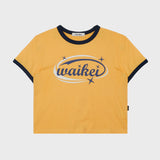 ウーマンヴィンテージロゴリンガーハーフスリーブTシャツ / Women vintage logo ringer half sleeve tshirts
